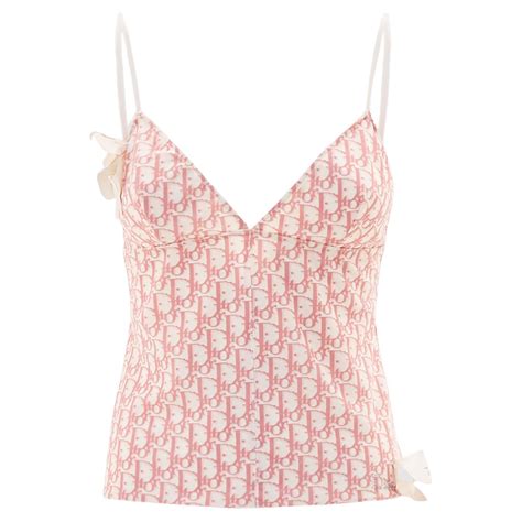 dior pink monogram top|Dior monogram tank top.